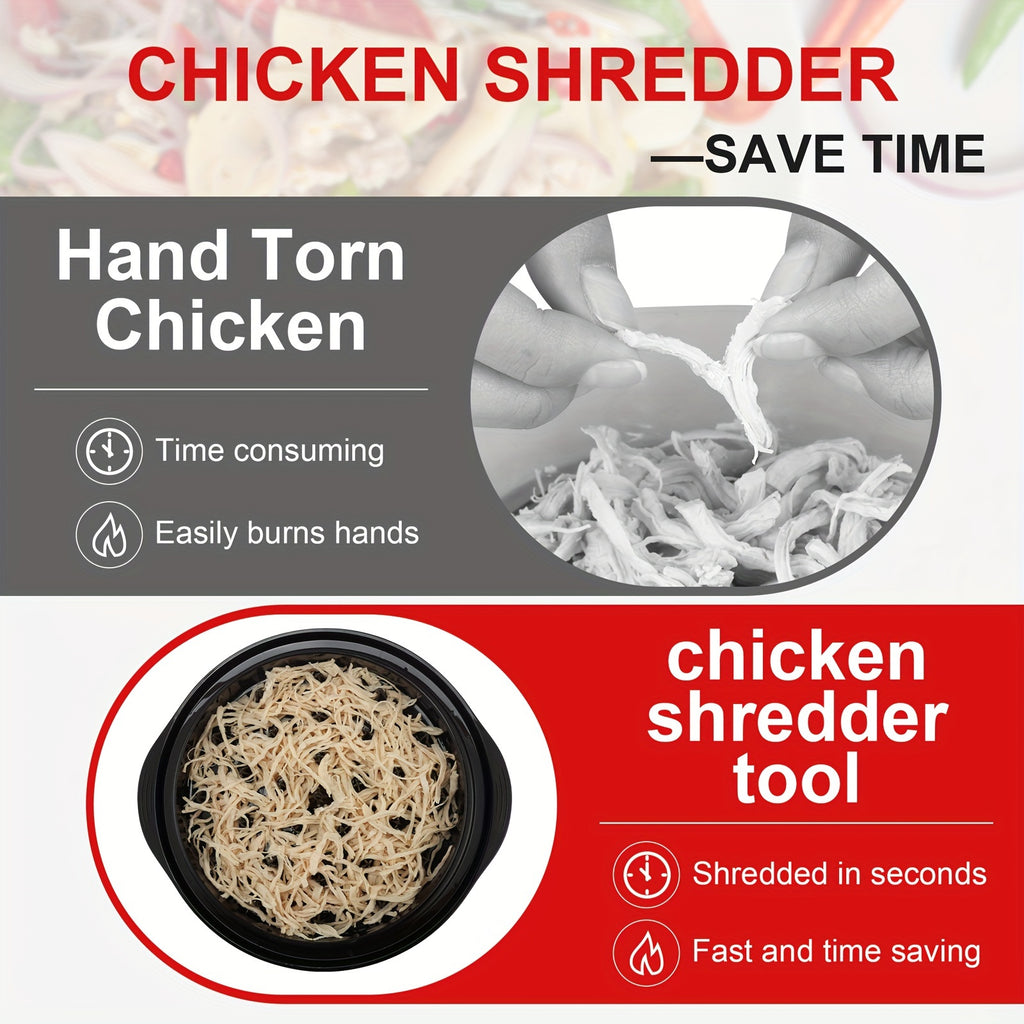1pc, Chicken Shredder, Visible Chicken Breast Shredder Tool Twist, Large Meat Shredder Machine - Ergonomic Handle, Dishwasher Safe, counter-Slip, Cleaning Brush, Heat Resistant, Kitchen Accessories Meat Slicer Machine For Hom