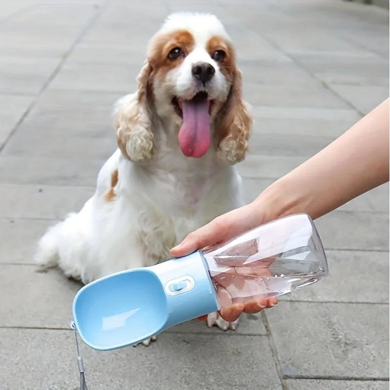 Portable dog water bottle - Leak-proof pet drinking bottle with bowl, suitable for travel and outdoor activities