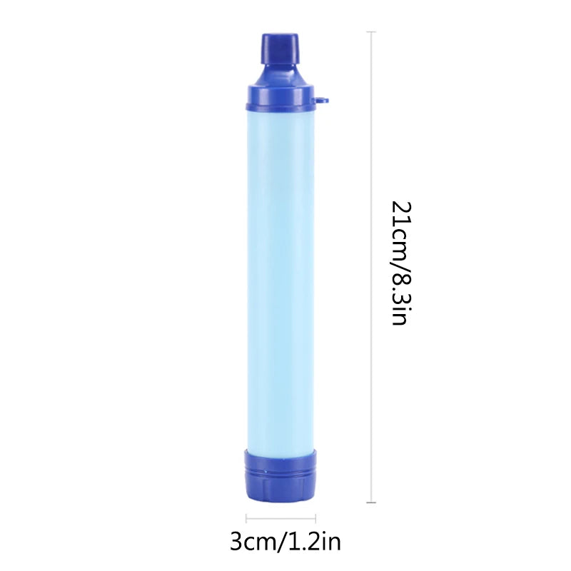 Outdoor Water Filter Wilderness Personal Water Filter Straw Emergency Survival Gear Camping Hiking Mountaineering Backpacking