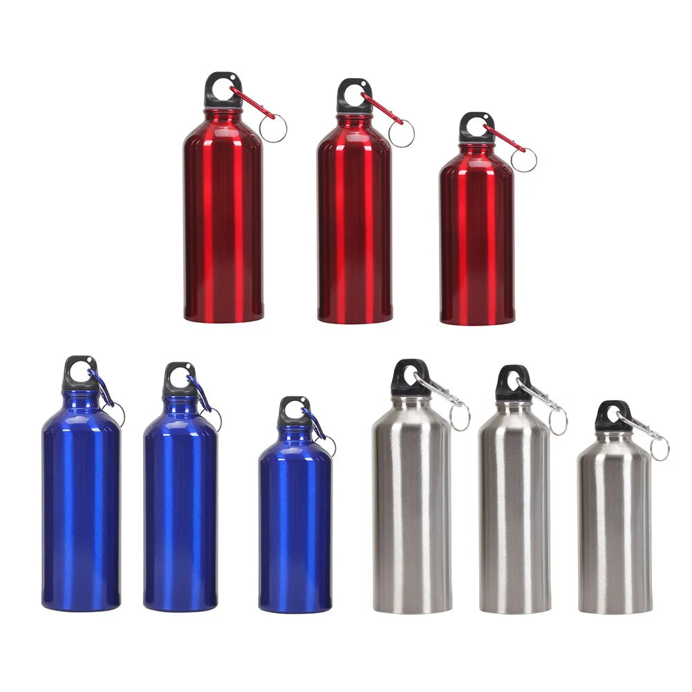 400/500/600ml Leakproof Aluminum Water Bottle Aluminum Outdoor Bike Sports Water Bottle Drinking Kettle Drinking Cup for Travel