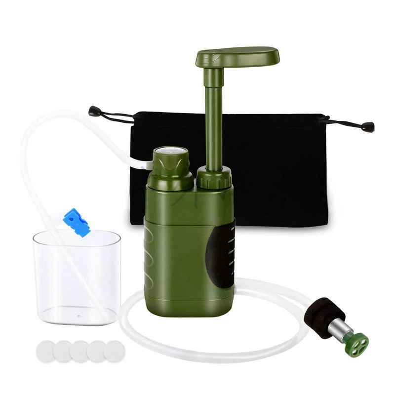 Outdoor Water Filter 3-Stage Water Filter 0.01 Micron Emergency Portable Water Filtered for Camping Hiking Survival Gear