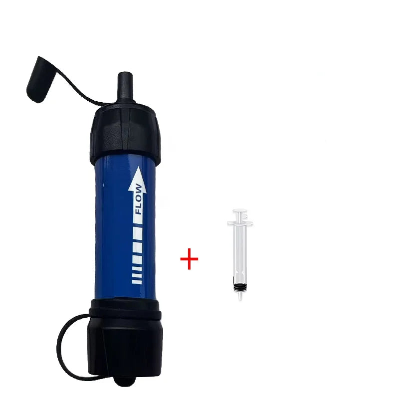 Outdoor Portable Water Filter for Hiking Camping & Emergency Survival Purifies Water Source On-The-Go Emergency & Disaster
