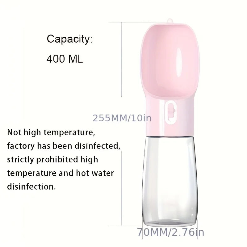 Portable dog water bottle - Leak-proof pet drinking bottle with bowl, suitable for travel and outdoor activities