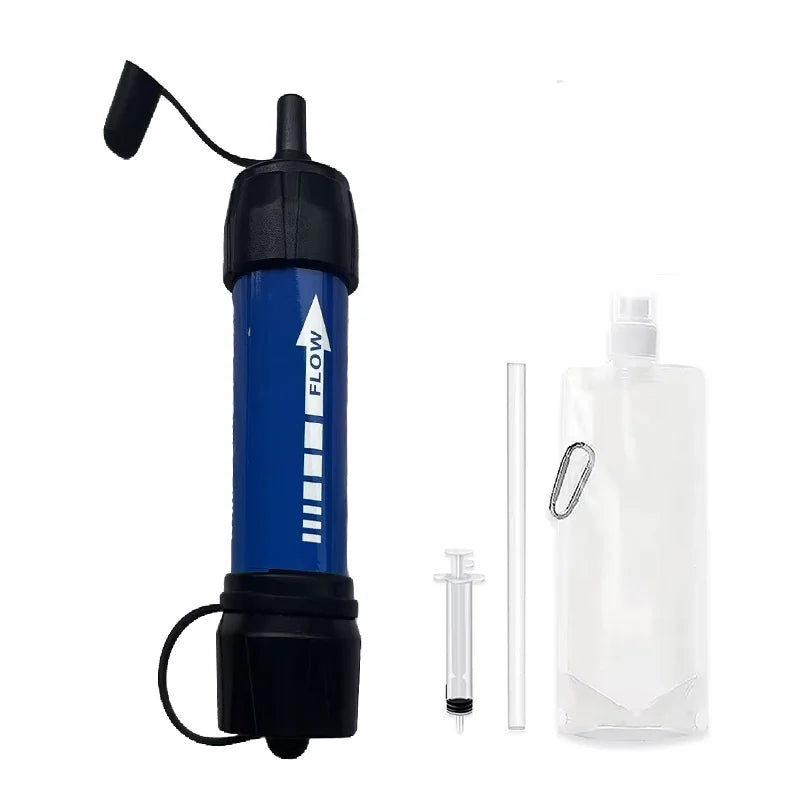 Outdoor Portable Water Filter for Hiking Camping & Emergency Survival Purifies Water Source On-The-Go Emergency & Disaster