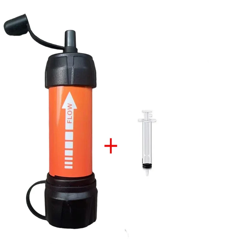 Outdoor Portable Water Filter for Hiking Camping & Emergency Survival Purifies Water Source On-The-Go Emergency & Disaster