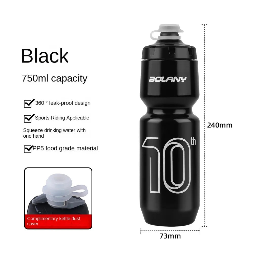 Large Capacity Bicycle Water Bottle PP5 Leak Proof Fitness PP Water Bottle 750ml Squeeze Out Road Bike Bottles Camping