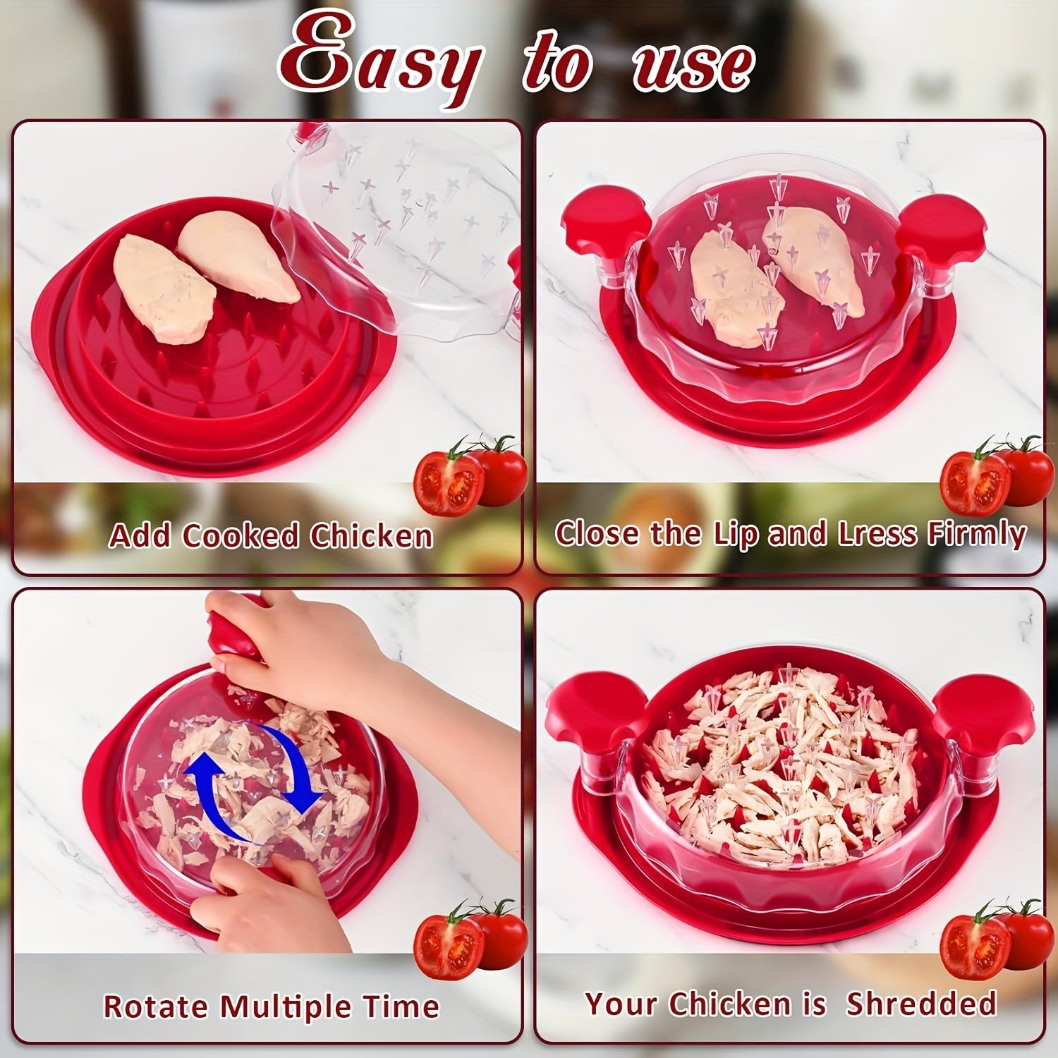 New Chicken Shredder-Pro Large Chicken Shredder Tool Easy to Use Tool Suitable for Pork Beef Chicken